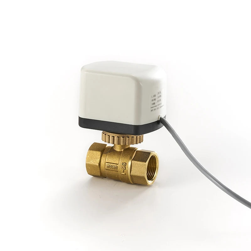 Micro Electric Ball Valve Two-way Water Control Valve Electric Two-way Valve All Copper Brass Dc12v 9-24v