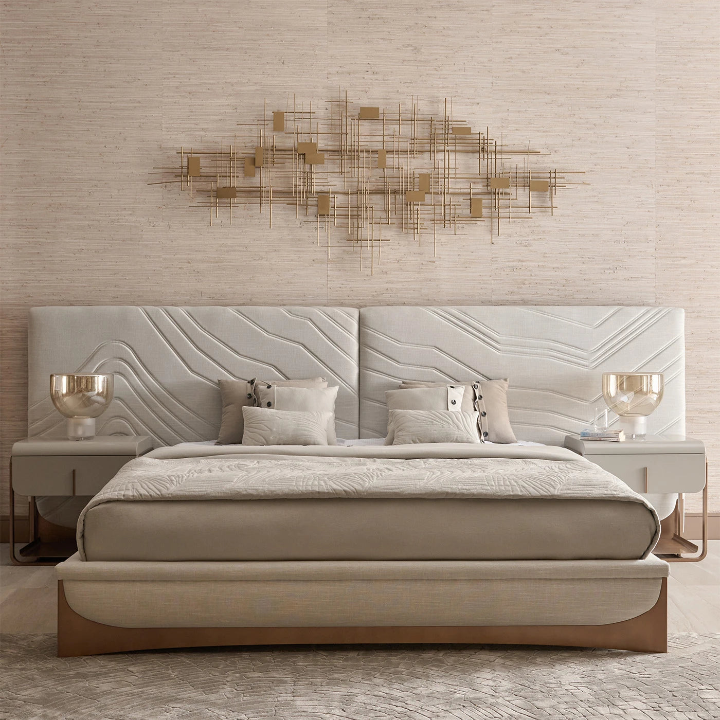 King Size Bed Wholesale Hotel Bedroom Furniture Set Luxurious Luxury Up-holstered Beds Double Fabric Carton Pine Canopy Bed