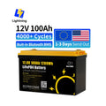 EU Stock Deep Cycle Solar Lithium Ion 12V 12.8V 100Ah Battery Pack 50A 100A 200Ah Iron Phosphate RV Electric Vehicle Boat