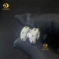 Pass Diamond Tester GRA Certificate Hip Hop Iced Out Jewelry 925 Sterling Silver VVS1 Moissanite Diamond Thorn Hoop Earrings Men
