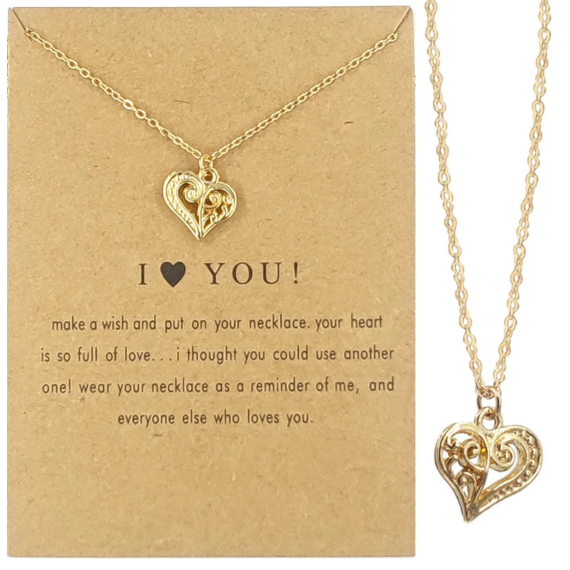 Wholesale 2022 Trendy Small LOVE Heart Pendant Necklace Jewelry