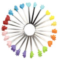 Stainless Steel+Silicone Snack Tongs Kitchen Accessories Sugar Clip Food Tongs Ice Tongs for Kitchen