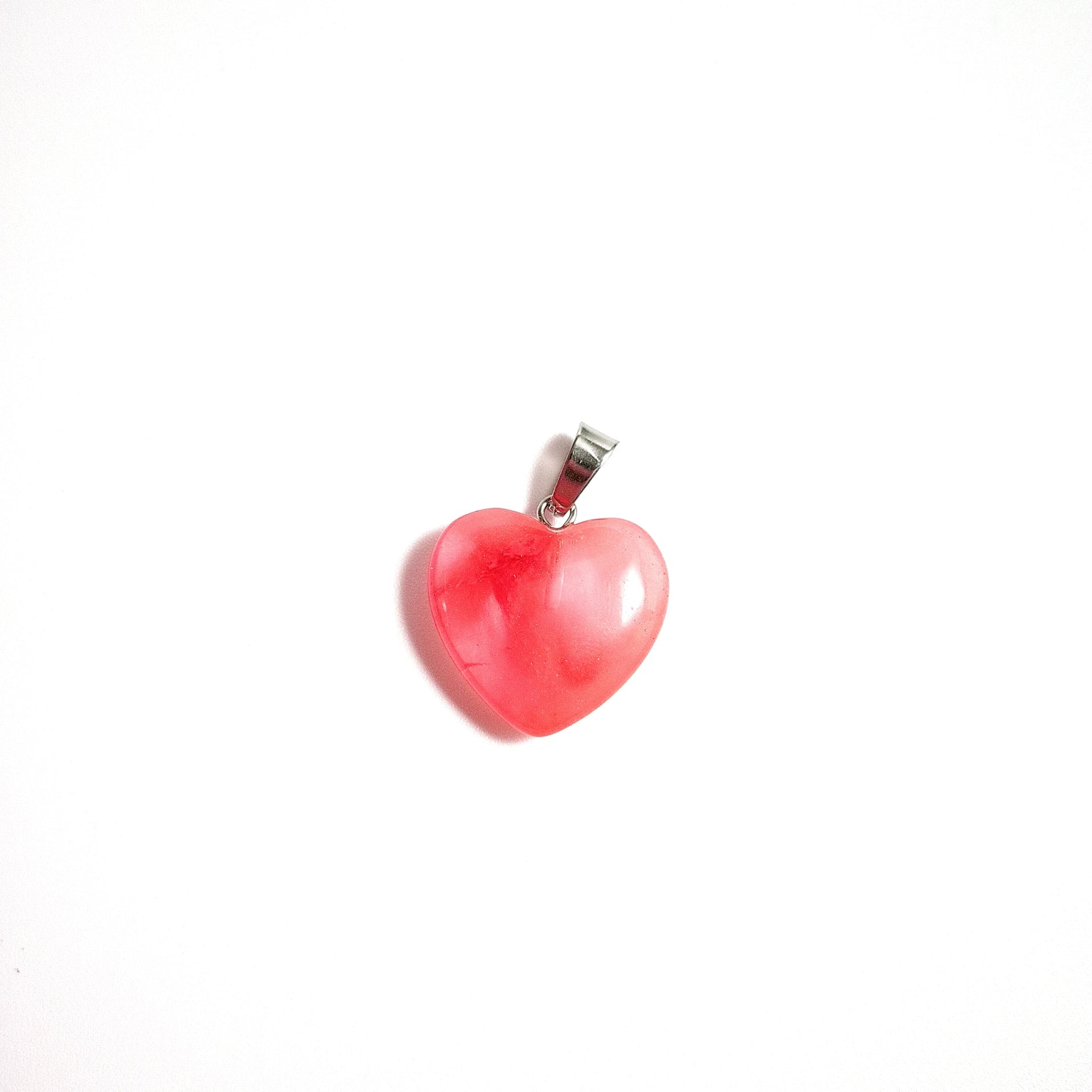 DIY Gems Gems Wholesale Watermelon Quartz Gemstone Heart Pendants for Necklace and Bracelets Making