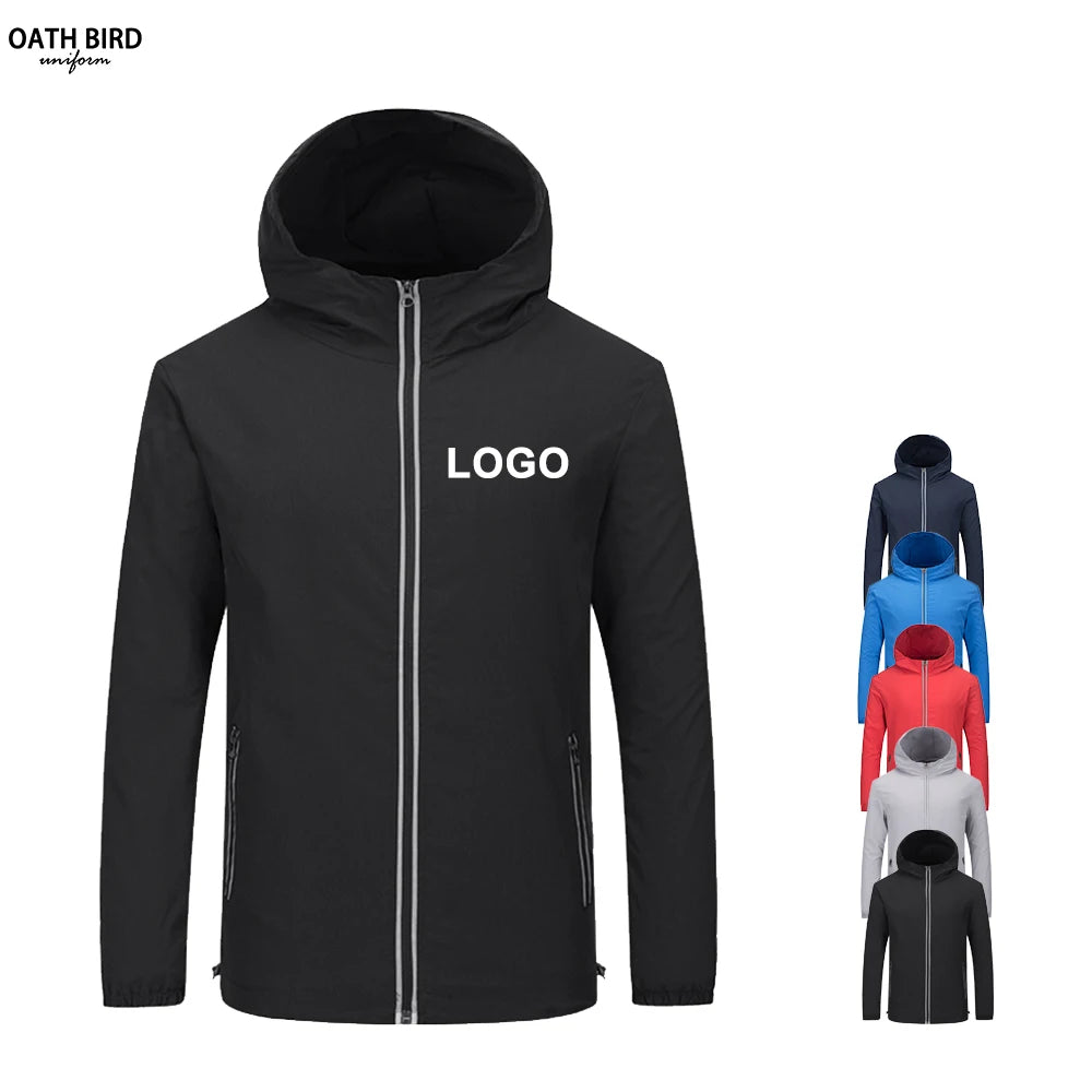Custom Soft Shell Jacket Windbreaker Clothing Casual Plain Water Repellent Men's Windbreaker Jackets Company Team Uniform Unisex