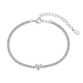 Wholesale Hip Hop Tennis Bracelet 925 Sterling Silver Iced Out Diamond Zircon Bangle Custom Jewelry for Party Women