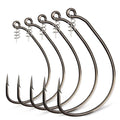 Spinpoler Raptor Unweighted Swimbait Hook 3X 5/0 7/0 10/0 Soft Bait Hooks With Centering Pin Spring Fresh and Saltwater Fishing