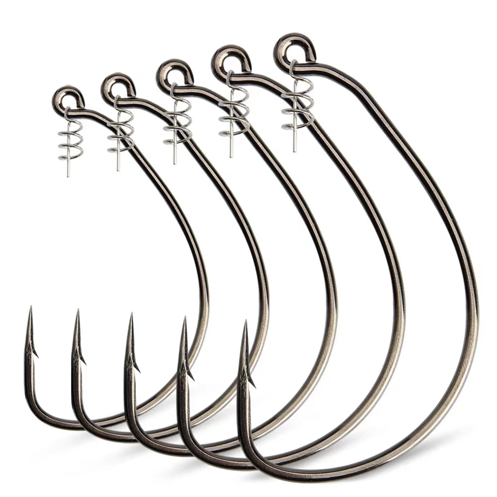 Spinpoler Raptor Unweighted Swimbait Hook 3X 5/0 7/0 10/0 Soft Bait Hooks With Centering Pin Spring Fresh and Saltwater Fishing