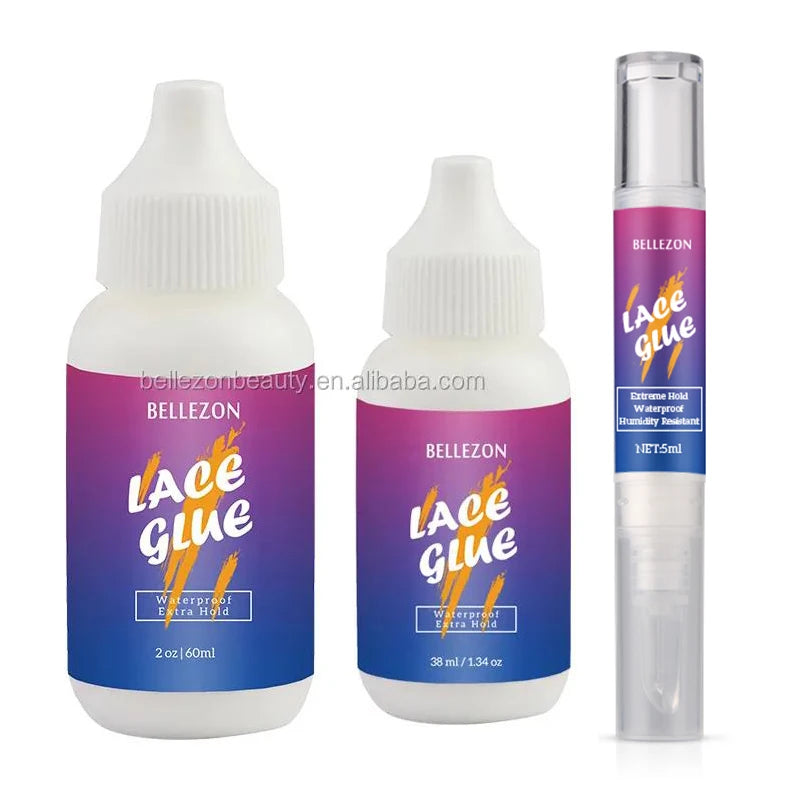 Bellezon Private Label Invisible Waterproof Extreme Hold Adhesive Hair Lace Front Glue for Hair Wig Wholesale Glue Pen Vendor