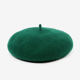 Custom Embroidery Logo French Style Wool Beret Hat for Women Solid Color Blank Berets