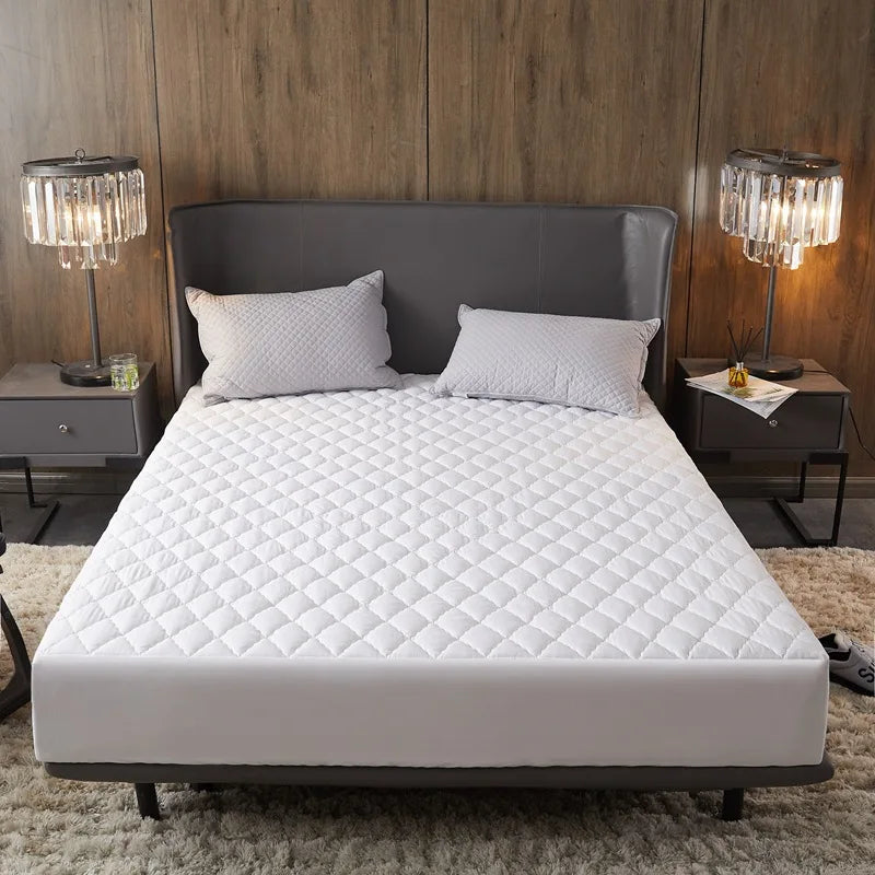 Waterproof Mattress PadQuilted Fitted Mattress Cover Deep Pocket Microfiber Super Soft Mattress Topper