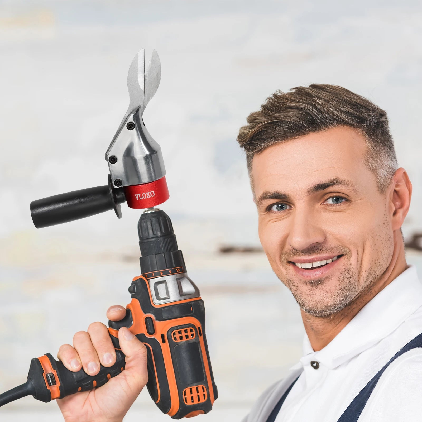 Electric Drill Shears Iron Sheet Shears Cutting Plate Tool Electric Drill Refitting Plate Shears Metal Plate Cutter