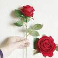 M03422 Wedding Home Decoration High Quality White Artificial Flower Real Touch Red Velvet Rose Flowers