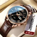 2022 New LANGLISHI Men Watch Top Gift Luxury Waterproof Leather Man Watches Luminous Calendar Quartz Wristwatch Reloj Hombre