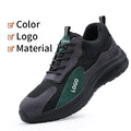 Factory Price Anti-slip Function European Standard Steel Toe Lightweight Safety Work Shoes for Men