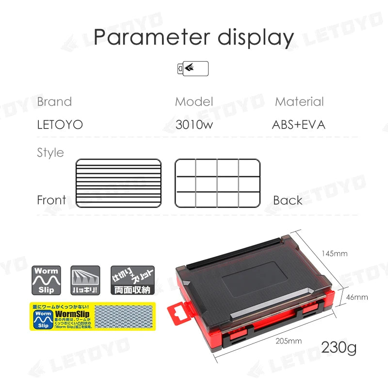 LETOYO Fishing Tackle Boxes Hook Spoon Jigs Multifunction Fishing Gear Accessories Box Meiho 3010w Fishing Tool Box