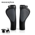 RIDERACE Bicycle Handlebar End Cap Aluminium Alloy Lock Bike Anti-Skid Rubber Skid-Proof Grips Cycling Ergonomic Handle Bar Grip