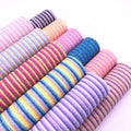 Striped Rainbow Glitter Faux Leather Vinyl Fabric Eco-Friendly for Shoes Hair Bows Garment Bags Decoration for Furniture Sofa
