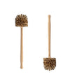 Hot Sale Long Handle Wooden Bamboo Sisal Fiber Coconut Toilet Cleaner Plunger and Bowl Brush Combo