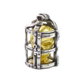 Zoubisi Punk Gold Plated Stainless Steel Children's Spiral Cage Skull Pendant Silver Charms Custom Hiphop Trendy Pendants