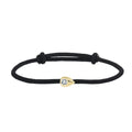APB06 Personalized Lucky Braided String Bracelet 925 Sterling Silver Pear-Shaped CZ Charm Bracelet Adjustable
