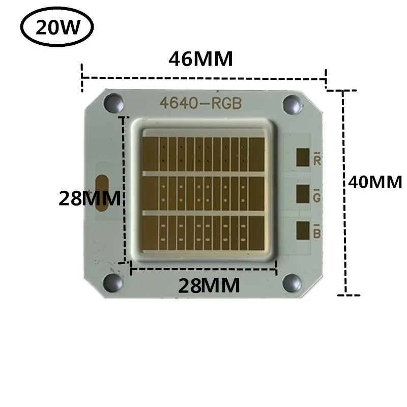 4046 High Power COB Flip Chip Lamp 10W 20W 30W 50W CCT RGB LED Chip Beads Blub Diodes for DIY Spotlight Flood Light