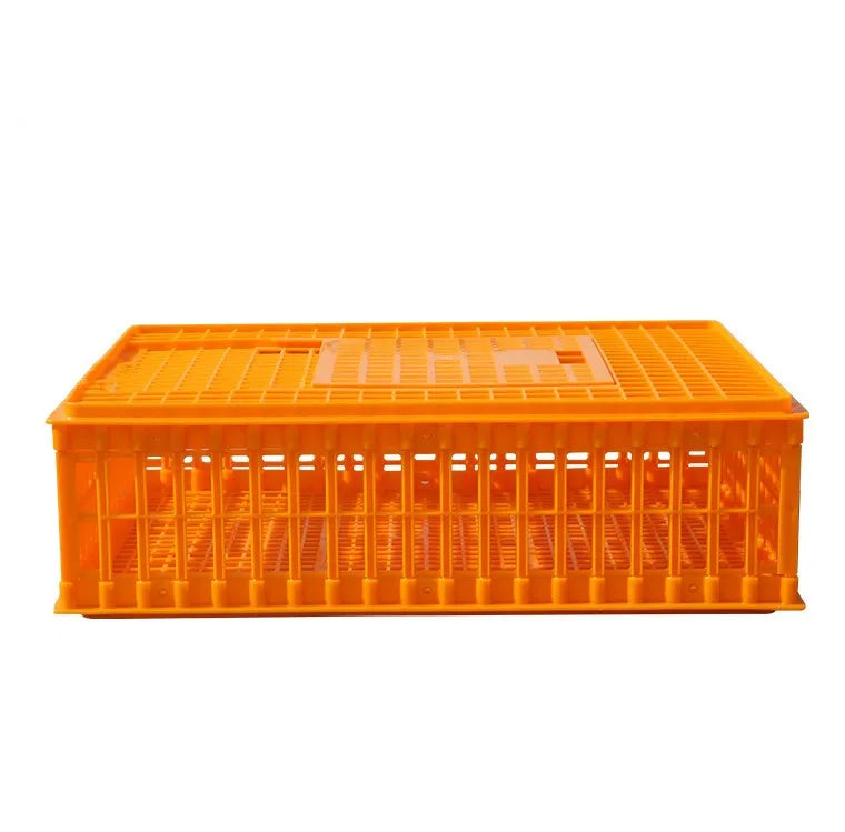Berys 96x56x27cm Foldable New Orange PP Plastic H-Type Crate for Live Chicken Transportation 12-15 Chickens Capacity Long