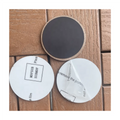MDFSUB Modern 3'' Wooden Magnetic Sticker Sublimation Magnet Blanks Circle Fridge Magnets with Protective Film