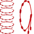 Hot Sale 7 Knots Friendship Red Bracelet Adjustable Fashion Bracelet Aesthetic Handmade Woven Rope Bracelets