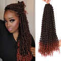 Pre-Looped Bohemian Curly Kankelon Synthetic Braiding Hair Extensions Passion Twist Crochet Hair Orange for Ombre Water Wave for MegaBDM
