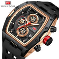 MINI FOCUS 0473 New Watches Luxury Sport Quartz Watch for Men Waterproof With Luminous Hands Chronograph Wristwatches Blue Strap