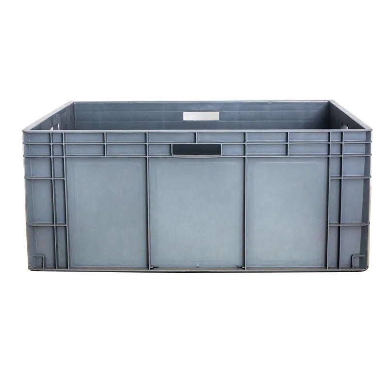 EU Standard Blue Auto Parts Storage Crates Solid Design Stackable Recyclable Plastic Material