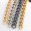 Nolvo World 18mm Metal Aluminum Chains Purse Strap Chunky Gold Light Chain Ladies Bags With Long Thick Chain for Bag  Accessory