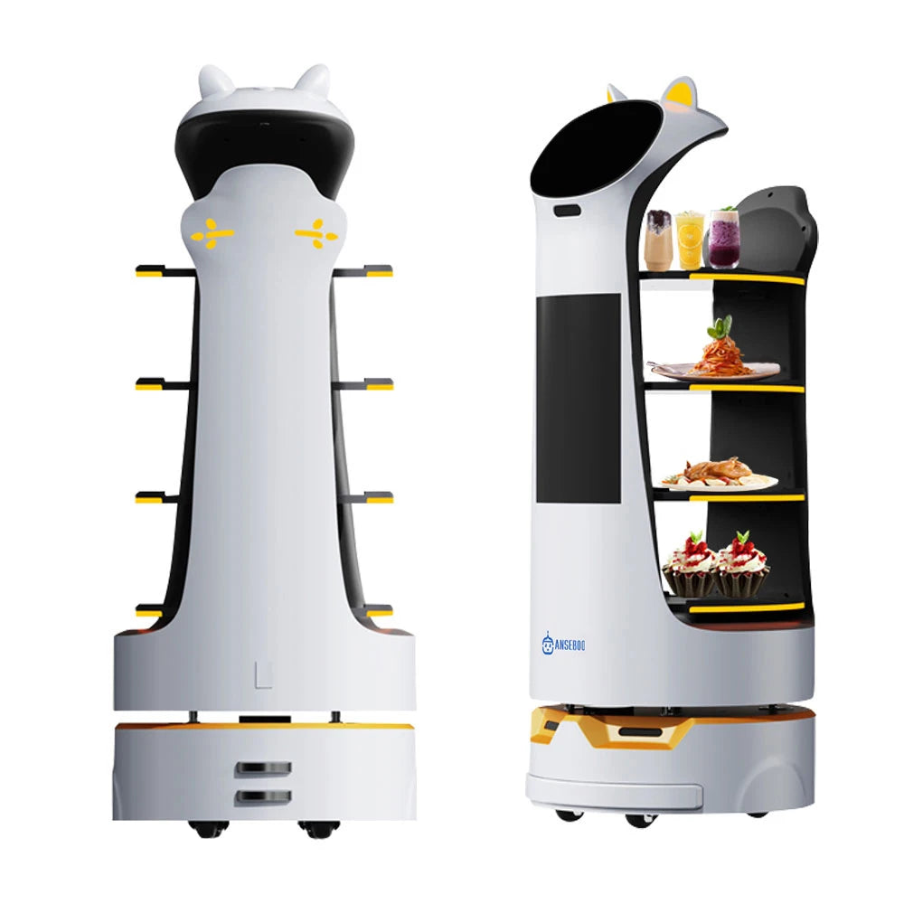 Autonomous Delivery Robot 4 Layer Other Service Robots Load 80KG Robot Waiter for Sale