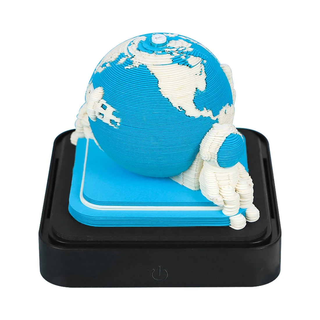 365-Day Tear-Off Art Project Daily Sheet Notepad Calendar With Pre-Cut Building Blue Earth 3D Model - Decorative & Functional