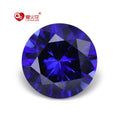 Wholesale 3mm-10mm 34# Sapphire Blue Synthetic Corundum Round Shape Corundum