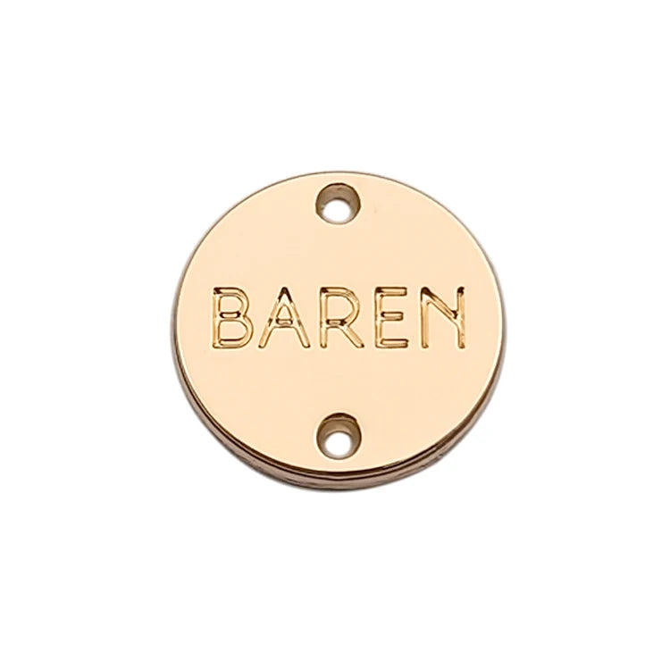 Newest Design Custom Garment Metal Brand logo Metal Clothing Labels Decorative Bag Metal Tags for Handbag