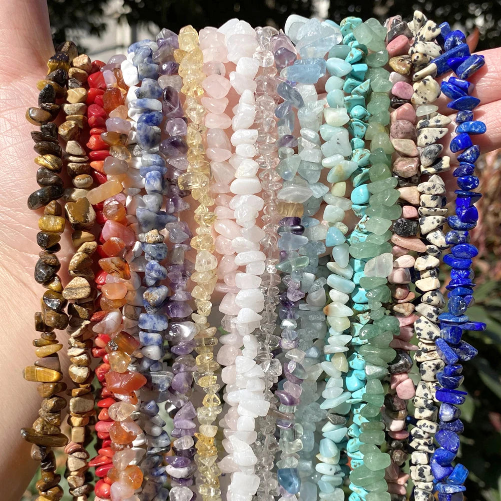 Wholesale Factory Price Irregular Chips Gravel Natural Amethyst Aquamarine Stone Beads for Jewelry Making DIY Bracelet Necklace MegaBDM