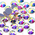 JC Crystal Wholesale SS6-SS12 Round Glass Hotfix Flatback Rhinestones 1440pcs Crystal AB Hotfix Flatback Rhinestones in Bulk