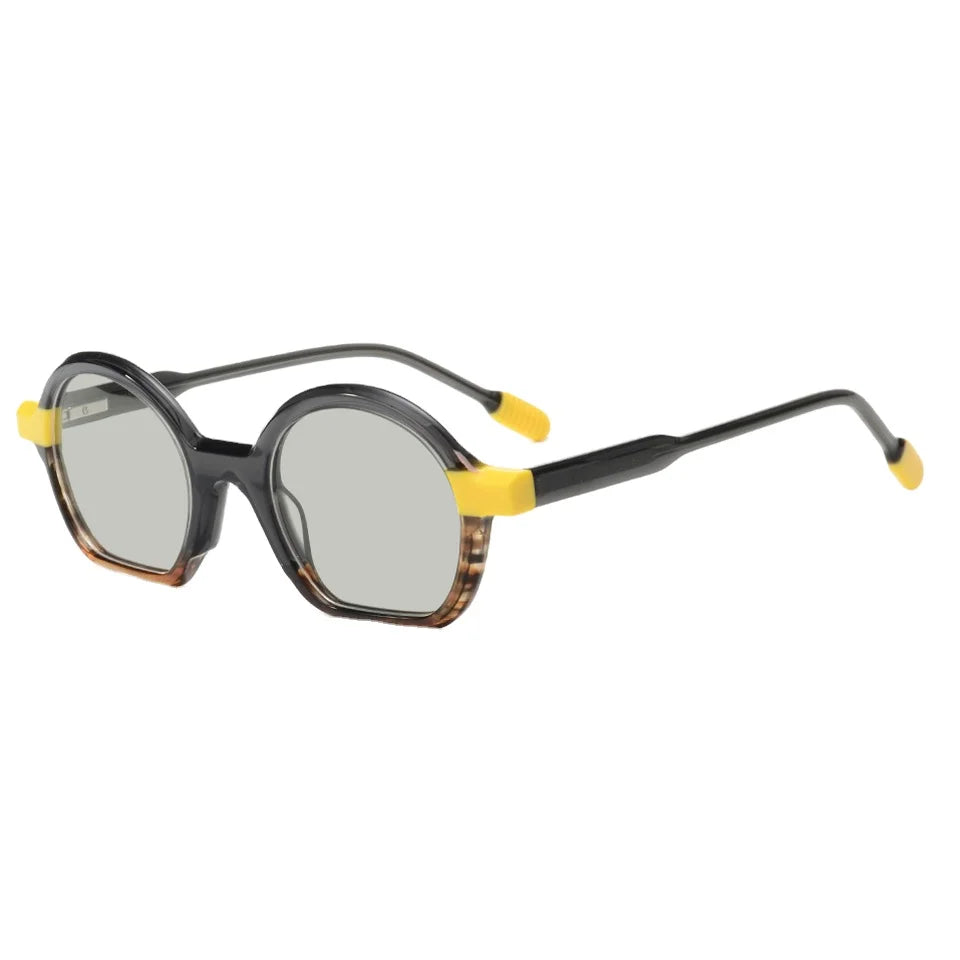 Italian Custom Retro Square Shades Acetate Sunglasses for Women New Hot Selling Fashion Eyeglasses Frames