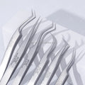 Vetus SA Series Tweezers Professional Eyelash Extensions Tool Silver Stainless Steel Eye Lashes Tweezers