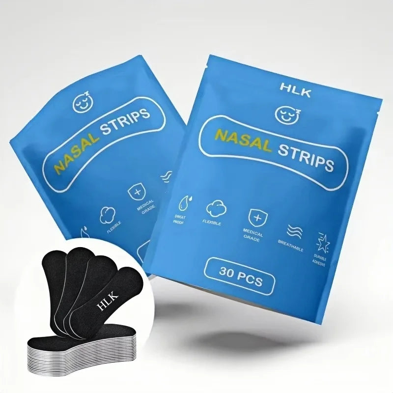 HLK Anti Snoring Transparent Black Sleep Sports Nose Tape Breathing Customized Breath Strips Nasal Stripe for Snoring Sleeping