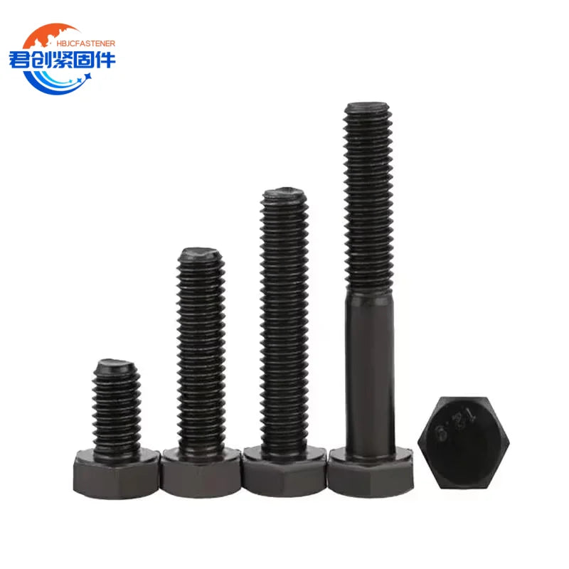 High Strength Grade 12.9 8.8 Steel Hexagon Bolt DIN931/DIN933 Hex Bolt ISO Standard GI Galvanized Black and Custom Bolt Finish