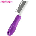 Wholesale Stainless Steel & Rubber Double-Sided Pet Cat and Dog Comb Brush Grooming Tools Eco-Friendly