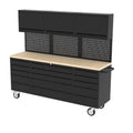 JZD 72 Inches Steel Rolling Tool Cabinet with 15 Drawers Work Bench with Wheels 3 Years Warranty