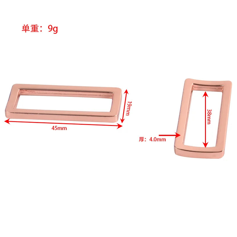 Metal 25mm 38mm 50mm Flat Rectangle Ring Buckle Connector for Handbag