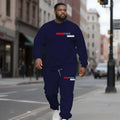Paris Fashion Men's Crew Neck Sweatshirt Set Sport Minimalist Design Custom Logo Manufacturer