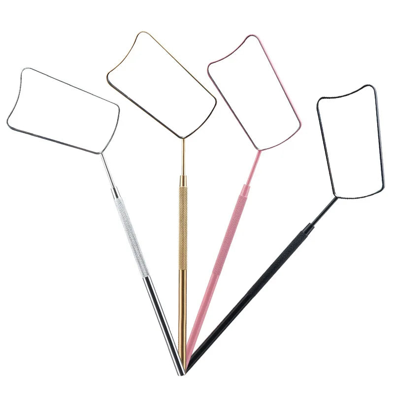 Private Label Stainless Steel Inspection Mirror for Eyelash Extension Beauty Makeup Tools for Checking Eyelash Grafting Supplies