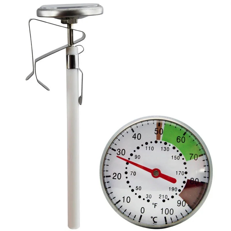 Best 1 3/8-Inch Dial Stainless Steel Instant Read Coffee Thermometer Fast Household Measures for Temperature for Coffee Milk