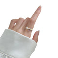 Little Daisy Ring Fresh White Flower Drip Glue Ring Women's Fashionable Jewelry Exquisite Accessories