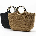 Factory Direct Fashion Straw Tote Bag Women  Eco Friendly Lady Handmade Fashion Shopping Basket  Summer Beach Straw Bag